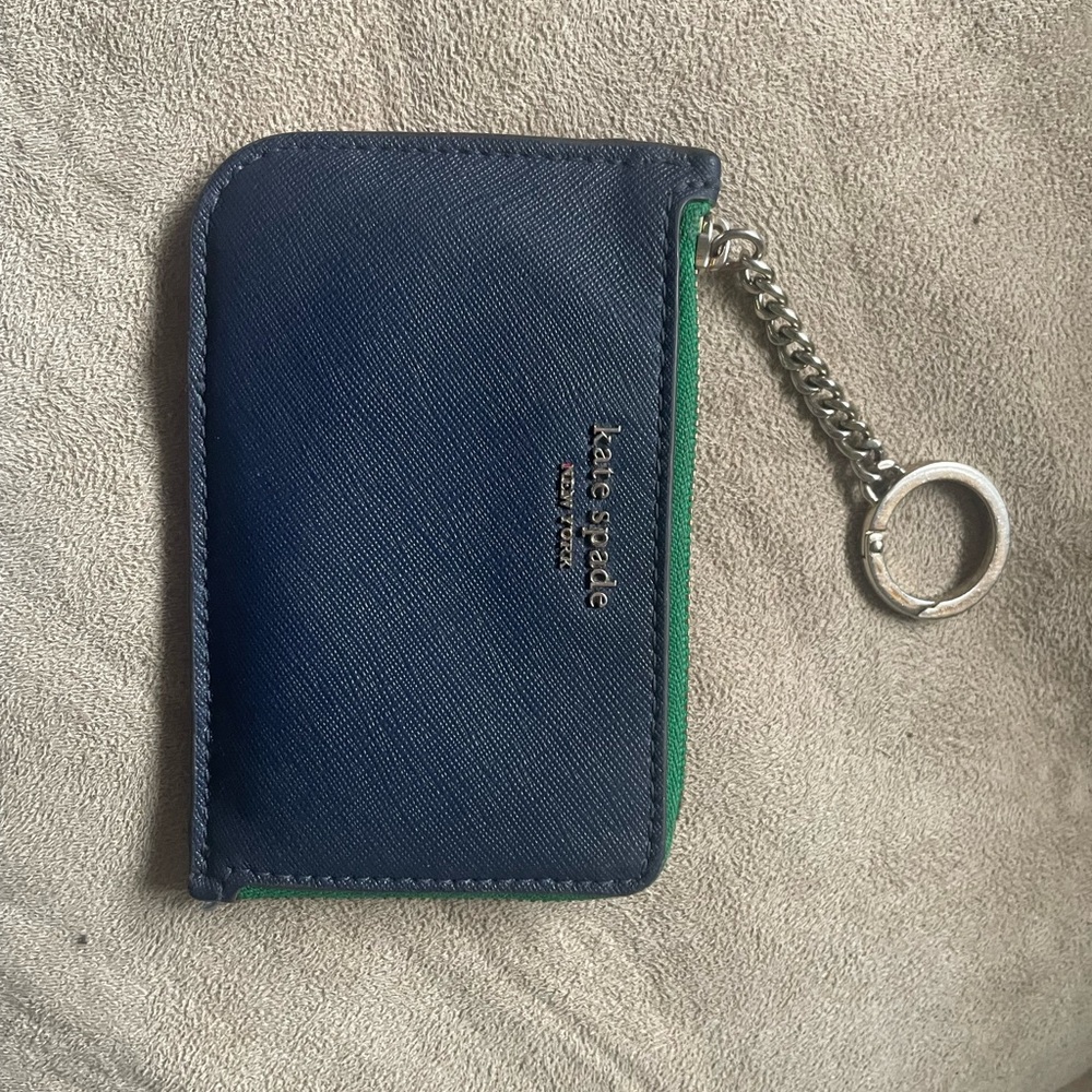 Kate Spade Blue and Green Leather Wallet